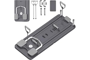 AECHO Pilates Reformer, Pilates Board Pieghevole, Tavola da Pilates Multifunzione per Casa con Macchina per Esercizi Addominali Rimbalzo Automatico, Supporto per Pompes e Corda Elastica