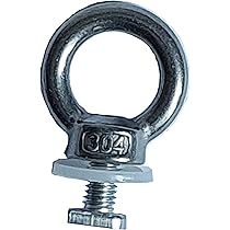 EXLECO 12 stuks ringmoeren M8 ringschroef roestvrij staal oogmoer binnendraad ogen roestvrij staal ringogen oogmoer hefapparaten accessoires voor touwmontage aanhanger broeikas schommelstandaard