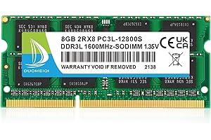 D DUOMEIQI 8GB(1 x 8 GB) DDR3 RAM 1600MHz PC3L-12800S SODIMM DDR3/DDR3L 1,35 V/1,5 V Non-ECC 204 Pines Memory Upgrade Module Laptop Notebook Memoria Kit de Memoria Verde