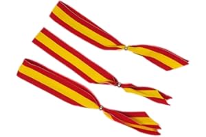 GOS Best Supplies Pack de 3 Cintas para Colgar en el Retrovisor del Coche Colores Amarillo y Rojo Colores de la Bandera de España