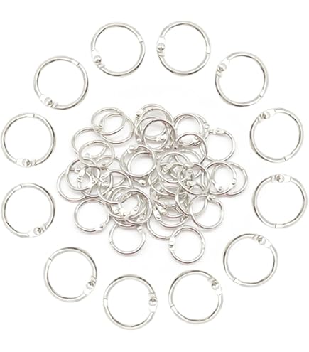 Anelli Di Rilegatura 25mm E 35mm - 60 Pezzi Per Fai Da Te | Metallici E Durevoli Per Album E Fogli - Foto 2