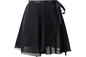 Baisdan Gonnellino Danza Classica Donna Bambina da Gonna Avvolgente Gonna da Ballo in Chiffon Lacci in Vita Regolabili