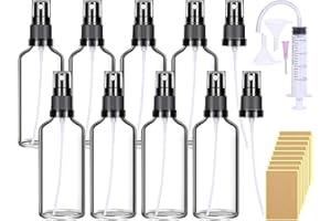 NUTS OT NUTS Flacon Spray Vide Verre 100ml 8 Pcs vaporisateur vide flacon spray parfum Vide Flacon Vide Flacon Parfum Vide Rechargeable Mini Bouteille Spray Vide Transparent pour Cosmétique Huiles Essentielles