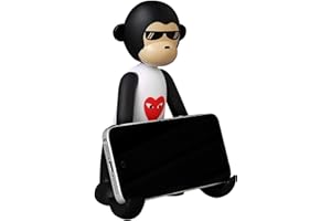 Soyizom Soporte de madera de bambú para teléfono móvil, para decoración de oficina en casa, bonito soporte para teléfono móvil, tableta, escritorio, color blanco