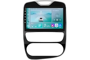 Ossuret Autoradio pour Renault Clio 4 (2012-2019), 10.1 Pouces Android 13 écran Tactile 2+64 Go Navigation GPS avec Carplay Android Auto WiFi SWC Bluetooth USB