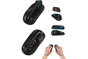 AtEaze 2er Pack Maus Griffe kompatibel mit Nintendo Switch 2 Joy Cons | Switch 2 Zubehör | Joy-Con Halterung als Maus, Schwarz (Schwarz, V2)