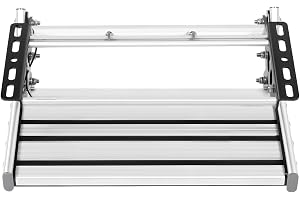 Husbilstrappa, vikbar RV-steg i aluminiumlegering, vikbar RV-steg-manual, vikbar husvagnstrappa med LED-ljuslist för husbilar