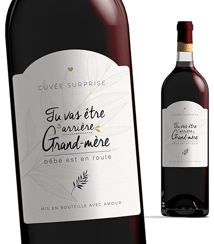 4 étiquettes à Vin Humoristiques Super Catherine - Cadeau Original Pour Pot De Départ, Anniversaire