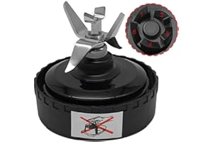 AUMUA Parte di ricambio per lama a 5 alette compatibile con frullatore Ninja Nutri QB3001UKS 700 Watt QB3001UKS/ QB3000/ QB3000SS/ QB3000SSW/ QB3004/ QB3005, lama estrattore base solo per tazze da 16 oz