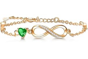 Tusuzik Bransoletka damska, srebro próby 925, z cyrkoniami, nieskończoność, serce, pozłacana różowym złotem, regulowana, na rocznicę, biżuteria, prezent dla kobiet, Różowe złoto, Cyrkonia sześcienna