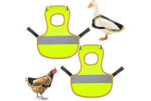 Huhn Weste,YouXiaor 2 Stück Hühnersattel Wasserdichte Hühnersattel-Sicherheitsweste für Hühner Pet Reflective Vest Huhn Henne Sattel Schürze für Haustiere geeignet für Enten Hühner Gänse Geflügel