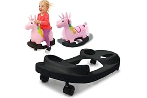 Jamara 460332 - Animal Sauteur Mobil Board 2in1 – Fonction de Roulement, Mouvement sur Roues, Plastique Robuste et Résistant, Facile à Laver
