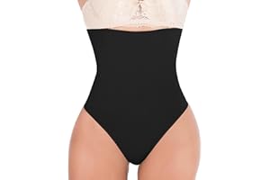 Vorcy Women Tummy Control Shapewear High Waist Butt Lifter Body Shaper Knickers Thong Panty Shapewear