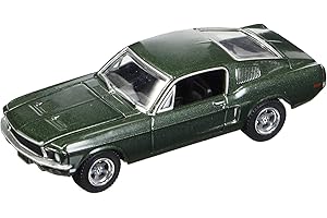 SUNATORIA 1968 Ford Mustang GT Fastback - Steve McQueen Bullitt 1/64 Verde - Modelos Greenlight