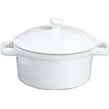 TOGNANA 13 cm Ceramic Body Mininova Lori Mini casseruola con Coperchio, Colore: Nero off-White