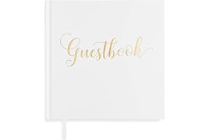 Plantvibes Libro degli Ospiti per Feste di Matrimonio, Battesimo o Compleanno, 72 Pagine, Copertina Rigida, Carta di Alta qualità, Vintage Guestbook Ideale Come Libro dei visitatori