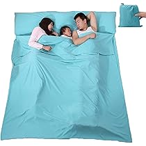 Sacco Lenzuolo Cotone 100% Azarxis | Sacco A Pelo Da Viaggio Per Campeggio, Hotel, Treni | Igienico E Traspirante - Foto 7