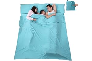 V VILISUN Sacco a Pelo Capanna, Sacco a Pelo Estivo, Sacco a Pelo da Viaggio Leggero e Compatto, Ideale per Ostelli Rifugi Ostelli Della Gioventù Attività di Campeggio All'aperto Ecc