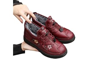 Reuvv Elderly Winter Warm Snow Boots Outdoor Thick Sole Boots Gift for Girlfriend Women Lover