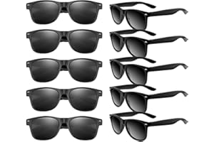 Bacxzomx 10 Pezzi Retro Occhiali da Festa Uomo Donna, Set di Occhiali da Sole del Partito per Spiaggia Carnevale Feste Hawaii Viaggi Compleanno Matrimonio