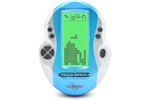 TAQY Créatif Bloquer la Console de Jeu Rétroéclairage Vert réglable 26 Jeux de Briques Jeu électronique pour Enfants Rétro Machine de Jeu Portable Jouets Cadeaux pour Enfants/Festivals (Blue)