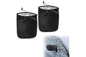 BAVOOTY Seitenspiegel Schneedecke,Schneeabdeckung Auto,Spiegel Frostschutz Abdeckung,Autospiegel Schutzhülle Schneeabdeckung,Auto Außenspiegel Frostabdeckung,Seitenspiegelabdeckung,Schwarz,2pcs