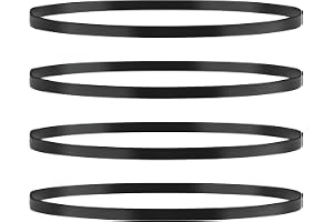Classicseali 4 stycken drivremmar för skivspelare, gummiremmar platt | 5 mm bredd x 200 mm längd, universell platt rem för kassettmaskin CD-inspelare enhet
