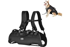 Wakytu Hundehebegeschirr für Große Hunde Notfallrucksack Hundetragetasche für Behindert Gelenkverletzungen Ältere Hunde Treppen rauf und runter Autos Hundetragetuch 30-40KG