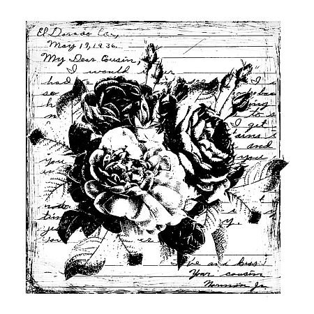 Preisvergleich Produktbild Unity Stamp Itty Bitty Tattered Roses Mounted Stamp