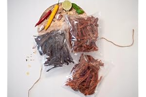 NEW BEER SNACK Meat Snack – Classic Spicy Jerky Box – Poulet, Porc & Bœuf – Snack Protéiné – Fumé & Séché Naturellement – Haute Protéine, Faible en Gras – Épices Indiennes – 3 x 250 g (750 g)