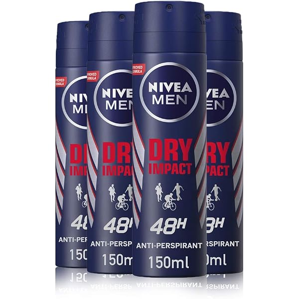 NIVEA MEN Dry Impact Deo Spray – 72h Schutz, 200 Ml, Ohne Alkohol