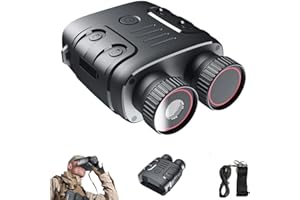 condinggen Night Vision Binoculars,1080P 5X Digital Zoom 984Ft 7-Level Adjustable Infrared Night Vision for Photography,Wildlife Watching,Camping