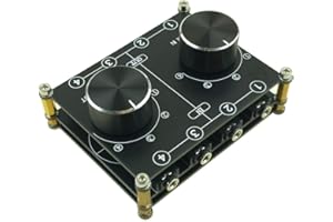 SOLUPEAK Caja de conmutación de audio de 4 entradas y 4 salidas de 3,5 mm, conmutador AUX, caja selectora de audio estéreo, combinador divisor de enrutador de línea para audio doméstico