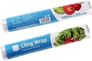 QUASZIWA 2 Rouleaux de Film Alimentaire 30 cm x 100 m, Adaptés au Distributeur de Film alimentaire Marque Quaszwia, Pratique pour la Conservation des Aliments en Cuisine. (Pack de 2)