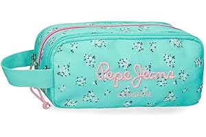 Pepe Jeans Nora Estuche Triple Azul 22x10x9 cms Poliéster by Joumma Bags