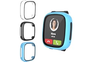 SNYEEST 3-Stück Hülle Kompatibel mit XPLORA X5 Play Schutzhülle, Hard PC 360° Rundum Gehäuse mit Glas Displayschutz HD Ultradünn Stoßfeste Kratzfeste Case Cover für X5 Play,Transparent+Schwarz+Blau