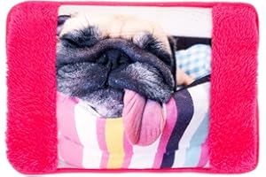 STERGAR Nataluna Borsa Acqua Calda Elettrica Cucciolo In Morbido Tessuto, Scaldamani Imbottito Con Sistema A Risparmio Energetico e Ricarica Rapida, Utile Per Riscaldarsi A Lungo E Alleviare Dolori