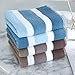 Produktbild Mercery 100% Baumwolle verdicken weiche Mode Handtuch Wasseraufnahme schnell trocknend Waschlappen bequem Handtuch luxuriöse Waschraum Handtuch glatt flauschige Handtuch breite Streifen paar Familie Wert Gesicht Handtuch 4 Packs