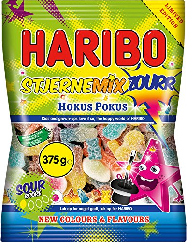 Haribo - Stjerne Mix Zourr Hokus Pokus saures Fruchtgummi Weingummi - 375g Haribo - Stjerne Mix Zourr Hokus Pokus saures Fruchtgummi Weingummi - 375g
