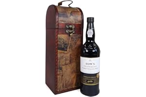 FINE FOOD STORE 70cl Dow's Trademark Finest Reserve Port in our Wooden Replica Chest - Gift idea for Mum, Valentines for him or her, Mothers Day, Wedding, Anniversary, Birthday, Corporate and Business