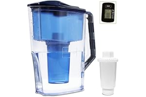 IRAYER Alkaline Water Filter Pitcher,2.5L Filter Kettle, High PH Alkaline Water Filter Pitcher, Unique Multi-Stage Filtration, BPA Free for Healthy, Clean & Toxin-Free Mineralized Water Filter jug
