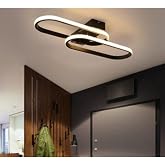 Fer Avize Feraye Modern Tasarım Siyah Renk Beyaz Ledli Cafe - Mutfak - Salon 2 Li Led Avize
