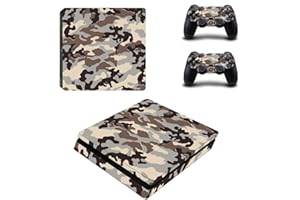 Happyit PS4 Slim Skin Sticker Autocollant Protecteur de Peau de décalque de Vinyle pour Sony Playstation 4 Slim Console + 2 Peaux de contrôleur (B) (B2)