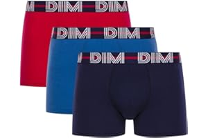 DIM Homme – Boxers Style Powerful Coton Stretch x3 | Ceinture Graphique Colorée | Confort Optimal | Coton Doux Extensible