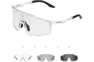 SCVCN Fotocromatici Occhiali Ciclismo Uomo Donna Occhiali Trasparenti da Sole Sportivi Protezione UV400 Occhiali Bici da Corsa Running Bici MTB Bicicletta Mountain Bike