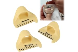 ASPUIC 3Pcs Finger Stitching Rulers,DIY Stitching Tool,Mini Sewing Finger Ruler for Even Stitches,Blanket Stitch Thumb Guide,Quilting Ruler,Sewing Rulers,2/3/4mm DIY Stitchin/g Guide Tool for Quilting Aids