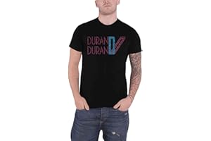 HEYRUSTY Duran Duran T Shirt Double D Retro Logo Official Mens Black