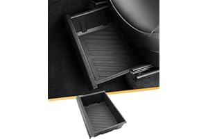 LFOTPP Lot de 2 boîtes de rangement sous siège pour Tesla Model Y 2022-2024 / Model Y Juniper 2025-2027, plateau d'organisation en TPE sous le siège avant, accessoires