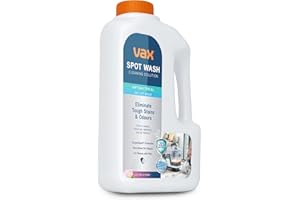 Vax SpotWash Antibacterial 1.5L Spot Cleaning Solution, Upholstery Carpet Stain Remover Shampoo, Cotton & Peony Scent, Removes 99% of Bacteria, Breaks Down and Lifts Tough Stains, ‎1-9-143105, White