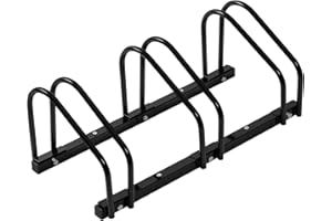 WOLTU Râtelier Vélo pour 3 Vélos Range Vélo au Sol ou Mural Support pour Bicyclettes Porte-vélos en Métal Noir